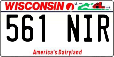 WI license plate 561NIR