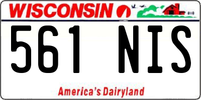 WI license plate 561NIS
