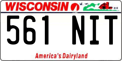 WI license plate 561NIT