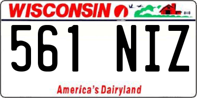 WI license plate 561NIZ