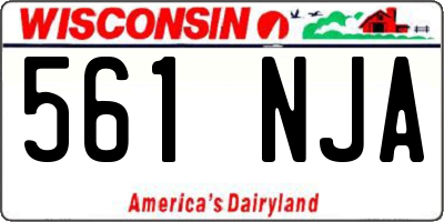 WI license plate 561NJA