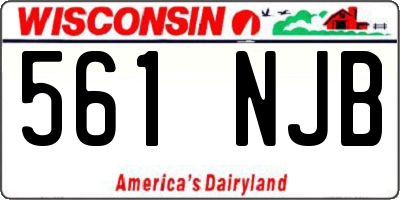 WI license plate 561NJB