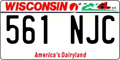 WI license plate 561NJC