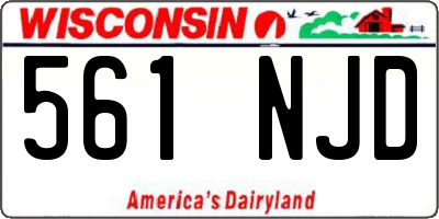 WI license plate 561NJD