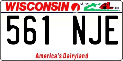 WI license plate 561NJE