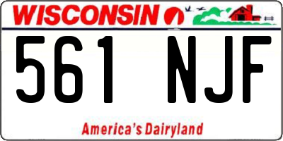 WI license plate 561NJF