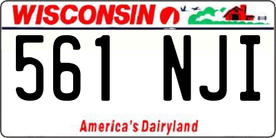 WI license plate 561NJI