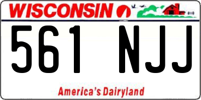 WI license plate 561NJJ