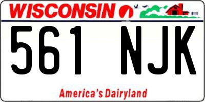 WI license plate 561NJK