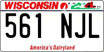 WI license plate 561NJL