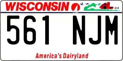 WI license plate 561NJM