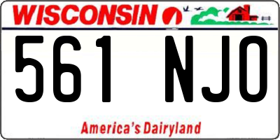 WI license plate 561NJO