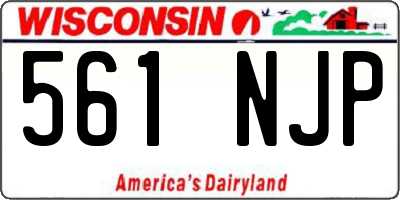 WI license plate 561NJP