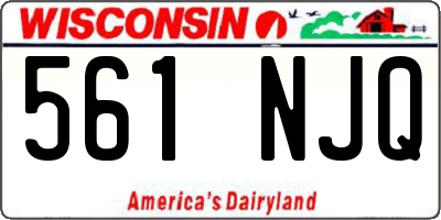 WI license plate 561NJQ