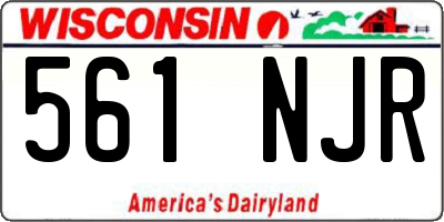 WI license plate 561NJR