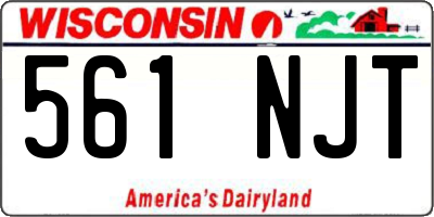 WI license plate 561NJT