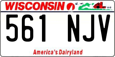 WI license plate 561NJV