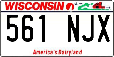 WI license plate 561NJX