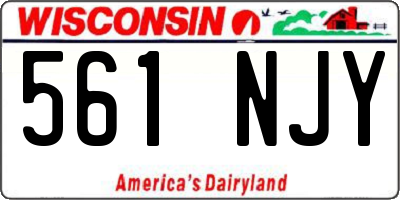 WI license plate 561NJY
