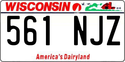 WI license plate 561NJZ