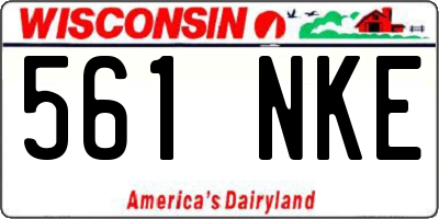 WI license plate 561NKE