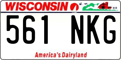 WI license plate 561NKG
