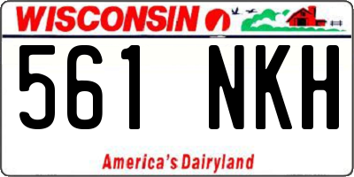 WI license plate 561NKH
