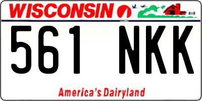 WI license plate 561NKK