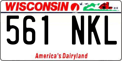 WI license plate 561NKL