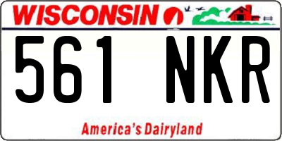 WI license plate 561NKR