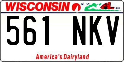 WI license plate 561NKV