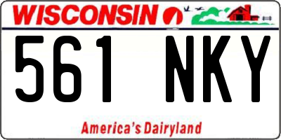 WI license plate 561NKY