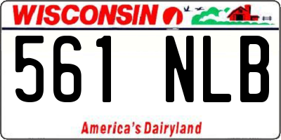 WI license plate 561NLB