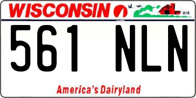 WI license plate 561NLN