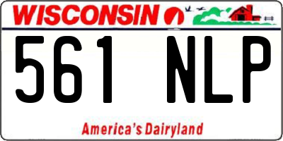WI license plate 561NLP