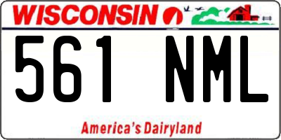 WI license plate 561NML