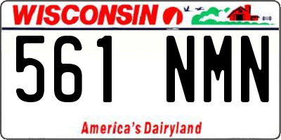 WI license plate 561NMN