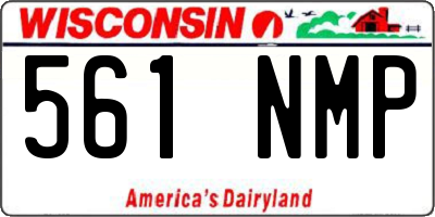 WI license plate 561NMP