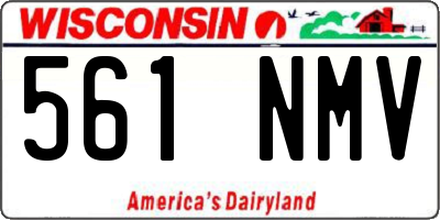 WI license plate 561NMV
