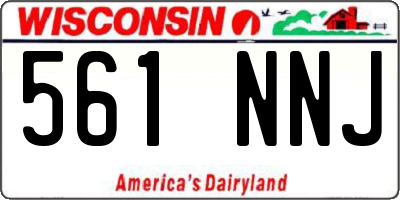 WI license plate 561NNJ