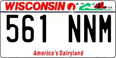 WI license plate 561NNM