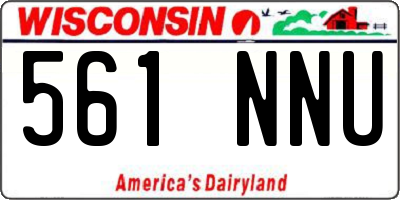 WI license plate 561NNU