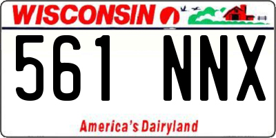 WI license plate 561NNX