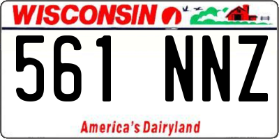 WI license plate 561NNZ