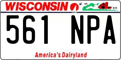 WI license plate 561NPA