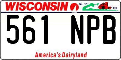 WI license plate 561NPB