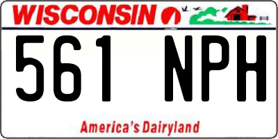 WI license plate 561NPH
