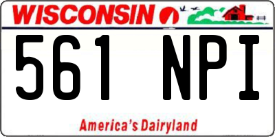 WI license plate 561NPI