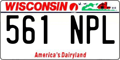 WI license plate 561NPL
