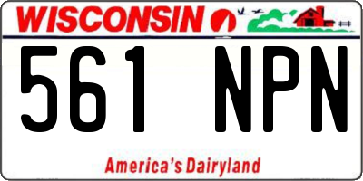 WI license plate 561NPN